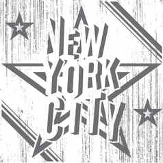 纽约城市难看的东西排版海报t恤印刷设计向量徽章应用标签