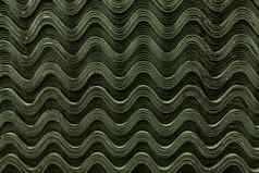 屋顶绿色板岩瓷砖模式波纹理