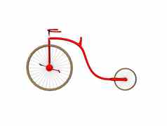 成形红色的自行车