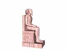 大埃及石头雕像法老宝座