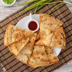 台湾食物美味的古里古怪的葱馅饼煎饼明亮的