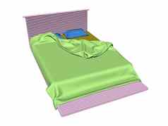双床上色彩斑斓的床上用品卧室