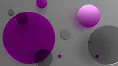 紫色的金属不透明的圈气缸彩色的背景摘要背景图形设计透明的玻璃形状渲染插图