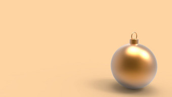 橙色圣诞节球橙色背景色彩斑斓的圣诞节球圣诞节树圣诞节玻璃金属塑料球集团装饰物挂假期装饰模板渲染插图