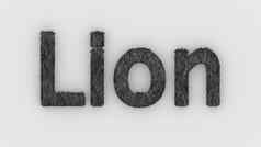 狮子词灰色的白色背景渲染毛茸茸的信设计模板非洲狮子晚上非洲非洲萨凡纳景观王动物