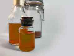 药水橙色液体炼金术集烧瓶小玻璃瓶彩色的液体游戏角色玩魔法药水软木塞塞拉普瓶药水颜色瓶