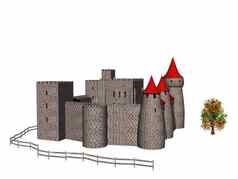 城堡复杂的塔城垛