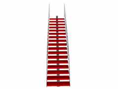 红色的楼梯金属框架