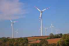 风权力空气流风涡轮机机械权力发电机电权力