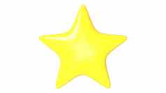 黄色的明星颜色背景渲染插图金明星溢价评论