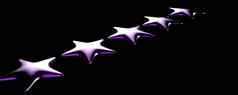 紫罗兰色的明星颜色背景渲染插图金明星溢价审查