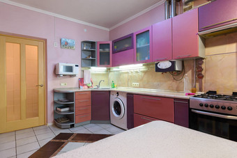 现代不错的适宜居住的厨房小小公寓