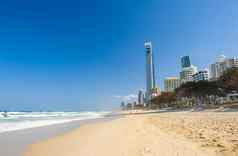 冲浪者天堂海滩黄金海岸澳大利亚