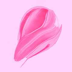 粉红色的刷中风化妆涂抹特写镜头美化妆品