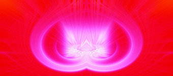 美丽的摘要交织在一起发光的纤维形成形状闪耀火焰花相互关联的心明亮的红色的粉红色的颜色横幅大小插图