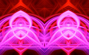 美丽的摘要交织在一起发光的纤维形成形状尖尖的穹顶闪耀火焰花相互关联的心紫色的栗色粉红色的红色的颜色插图