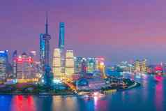 视图市中心上海天际线