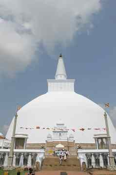 斯里兰卡斯里兰卡佛教佛塔画白色Polonnaruwa