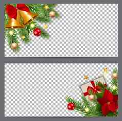 一年圣诞节业务卡片邀请传单透明的背景向量插图