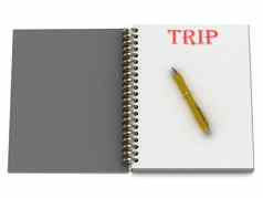 旅行词笔记本页面