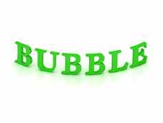 泡沫标志绿色词