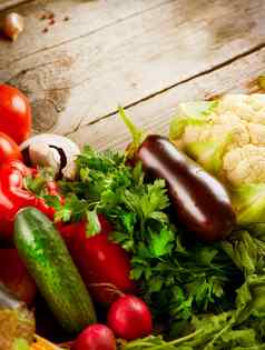 健康的有机蔬菜生物食物