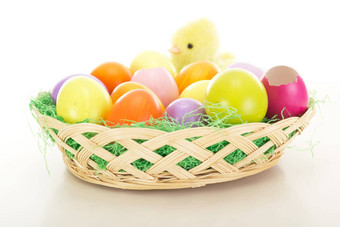 复活节鸡蛋篮子小鸡