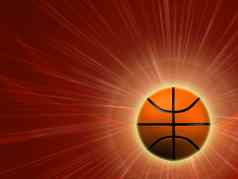 篮球红色的射线
