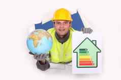 商人持有全球能源效率评级图表