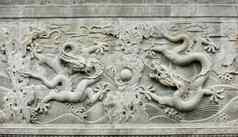 龙的浮雕中国风格