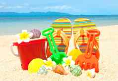 铲玩具热带海滩