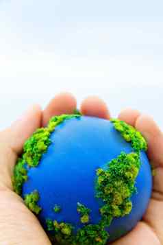 手地球概念保存绿色地球