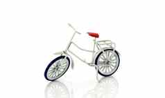 小白色玩具自行车