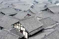 屋顶中国人古老的建筑