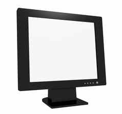 简单的液晶显示器屏幕空白屏幕插图
