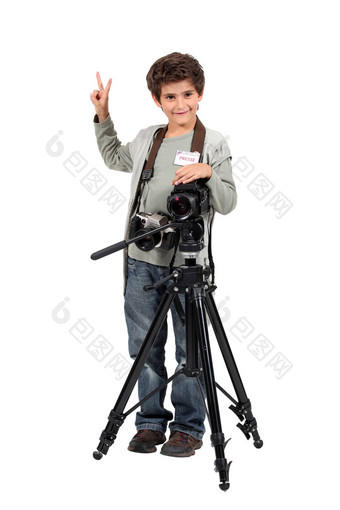 孩子新闻摄影师
