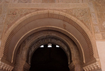 拱形门口Alhambra宫格拉纳达西班牙