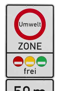 Umweltzone德国交通标志剪裁路径包括