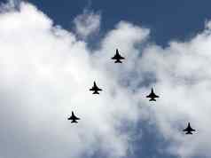 以色列空气力飞机飞机战士游行荣誉独立一天