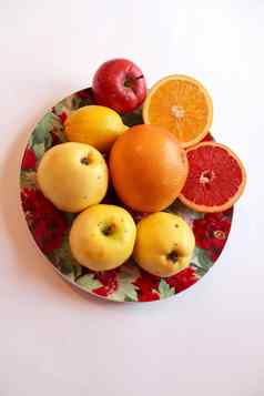 板橙色葡萄柚苹果