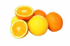 切片橙子葡萄柚