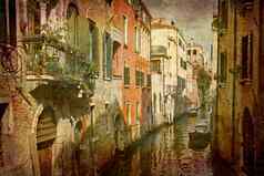 不错的宁静的运河威尼斯