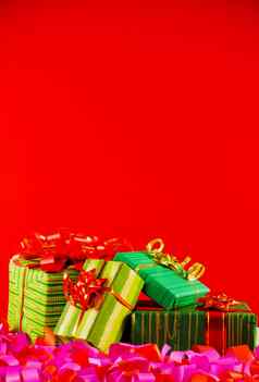 包装盒子礼物红色的背景
