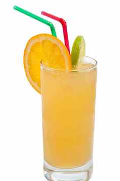 新鲜的橙色汁冰