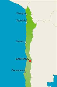地图智利