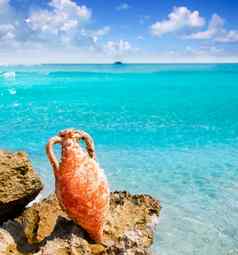 双耳瓶罗马文化地中海海滩