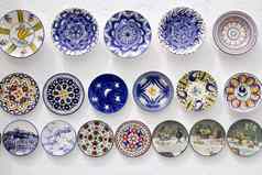 陶瓷盘子工艺品地中海伊比沙岛