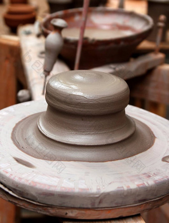 粘土陶器瓷器波特轮陶瓷手工艺品