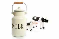 牛奶缸白色能传统的农民风格