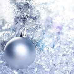 圣诞节装饰物银冬天冰